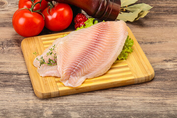 Raw tilapia fish for cooking