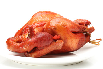 Roast Chicken on white 