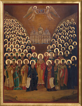 Icon of all Saints of the Kyiv Caves (Kiev Caves)