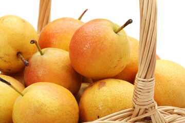 nanguo pear on white background