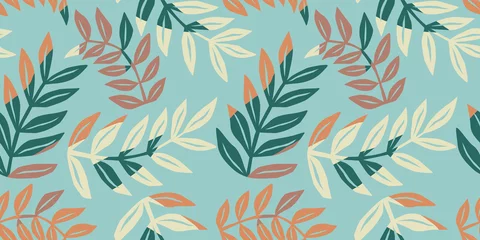 Kussenhoes Folk floral seamless pattern. Modern abstract design for paper, cover, fabric, pacing and other © Nadia Grapes