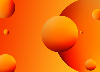 Abstract 3D Liquid Liquid Circle Pastels Orange Color Beautiful Background With Half Tone Textures.