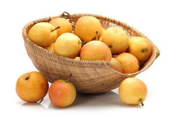 nanguo pear on white background
