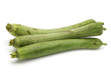 fresh loofah on the white background