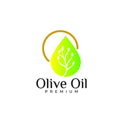 Olive Oil Icon Logo Design Element