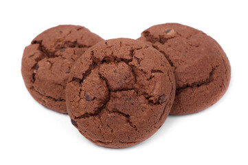 Chocolate oatmeal cookies isolated