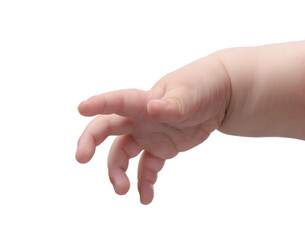 Small baby hand isolated