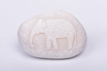 Elephant stone carving