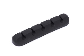 Black rubber cable holder