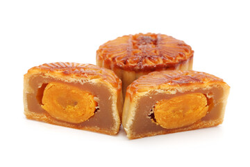 moon cake on white background