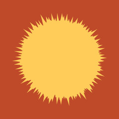 トゲトゲの破裂イメージのシンプルな背景素材