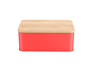 Blank Farmhouse Bread Box, 3d render illustration.