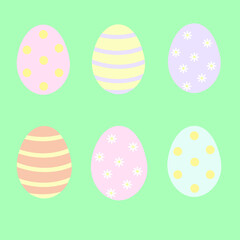 set of easter eggs