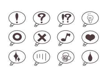 吹き出しアイコンセット