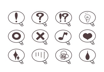 吹き出しアイコンセット