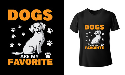 Dogs Favorite T-shirt Design, Unique, And Colorful Pets T-Shirt Design.
