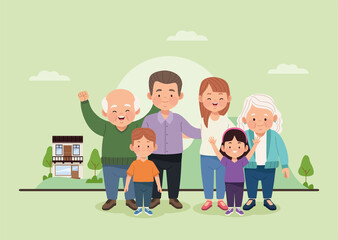 family members with house