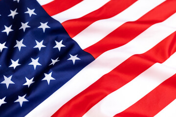 Close up of USA flag, the national United States flag