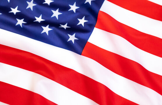 Close up of USA flag, the national United States flag