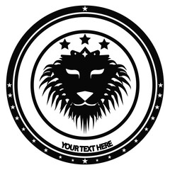 lion logo icon design illustration