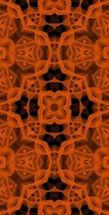 Fototapeta premium Orange Wind Fractodome Colorful Seamless Fractal Patterns