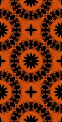 Orange Wind Fractodome Colorful Seamless Fractal Patterns