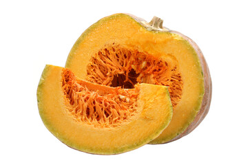 orange pumpkin on white background