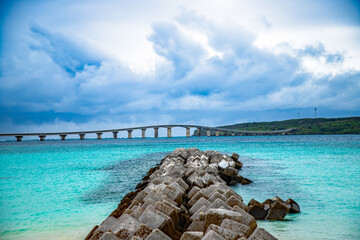 Fototapeta premium 宮古島 与那覇前浜ビーチの風景