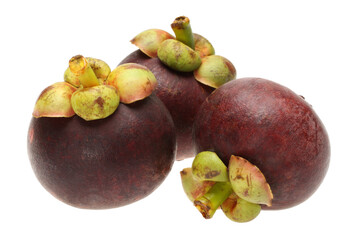 mangosteen isolated on white background