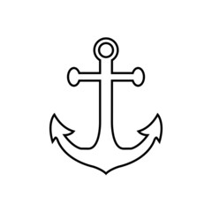 Graphic flat anchor icon for your design and website