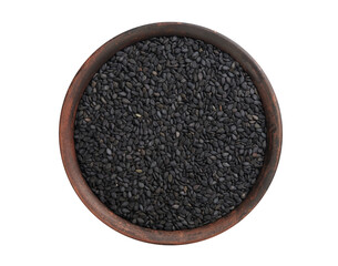 Black sesame isolated on white background