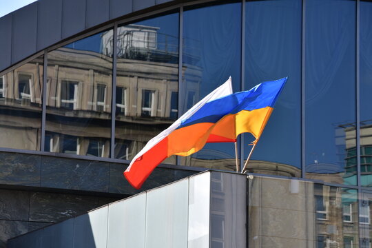 flaga Polski i Ukrainy, symbol narodowy, 