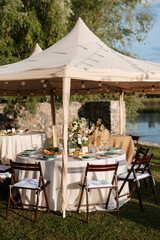 wedding festive banquet outdoors