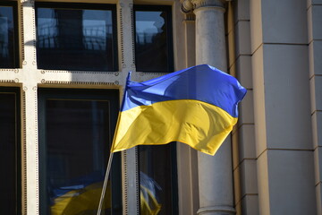 Flaga Ukrainy, symbol narodowy, bandera - obrazy, fototapety, plakaty