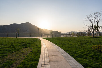 road in city park