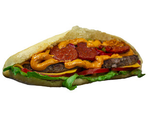 Sandwich steak chorizo