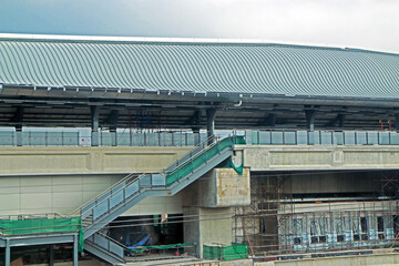 Naklejka premium The train station building under construction