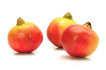 two ripe pomegranates