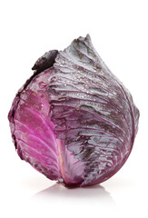 red cabbage isolated on white background