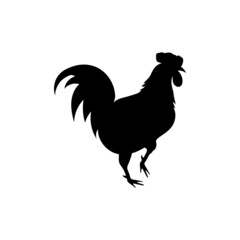 Chicken silhouette icon design template vector isolated