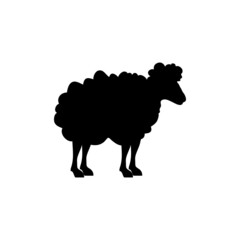 Sheep silhouette icon design template vector isolated