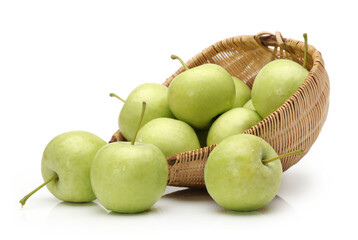 green apples in a basket