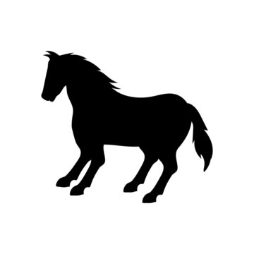Horse silhouette icon design template vector isolated