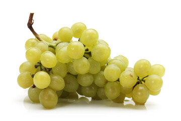 green grapes on white background