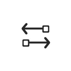 Transfer icon , Editable arrow stroke , Isolated arrow stroke icon.