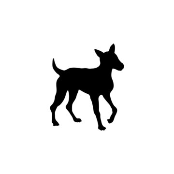 Dog silhouette icon design template vector isolated