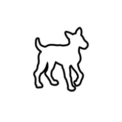Dog outline icon design template vector isolated