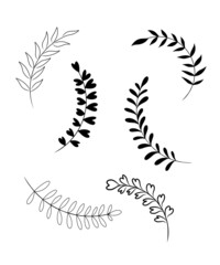 Floral Line Art Collection – Hand Drawn Botanical Elements