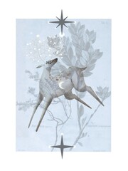 Postcard design “Magic deer"