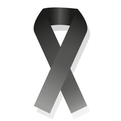 Vector Black ribbon symbol.